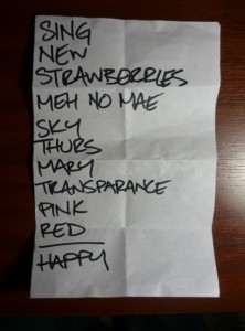 <p>Setlist</p>